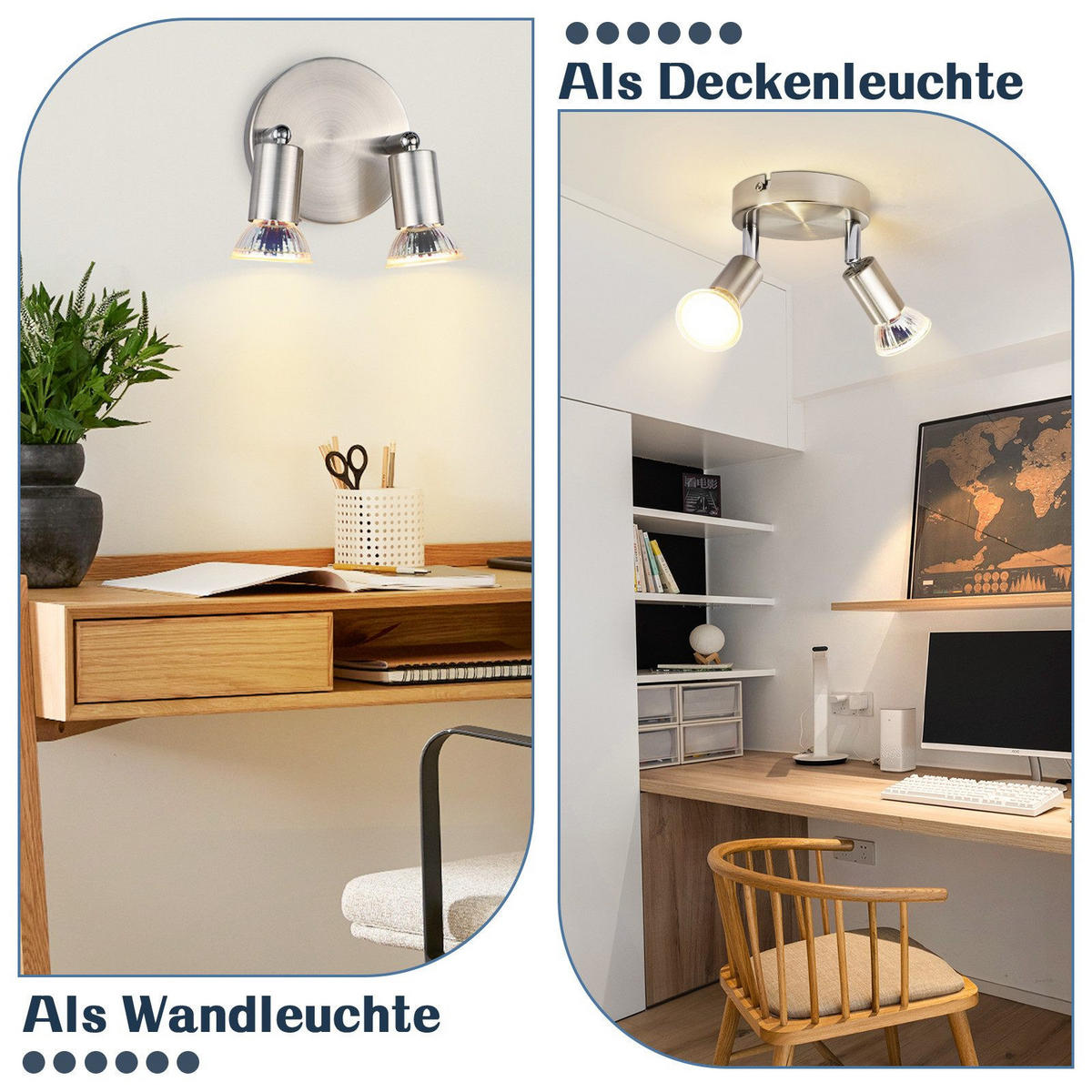 STRAHLER Bamberg 3-flammig 15/15/10.4 cm - Silberfarben, Metall (15/15/10.4cm) - Nettlife