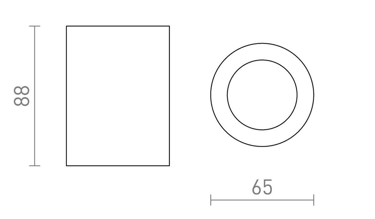 DECKENLEUCHTE LOLA 88 weiß 15 W IP54 - Weiß, Metall (6.5/6.5/8.8cm)