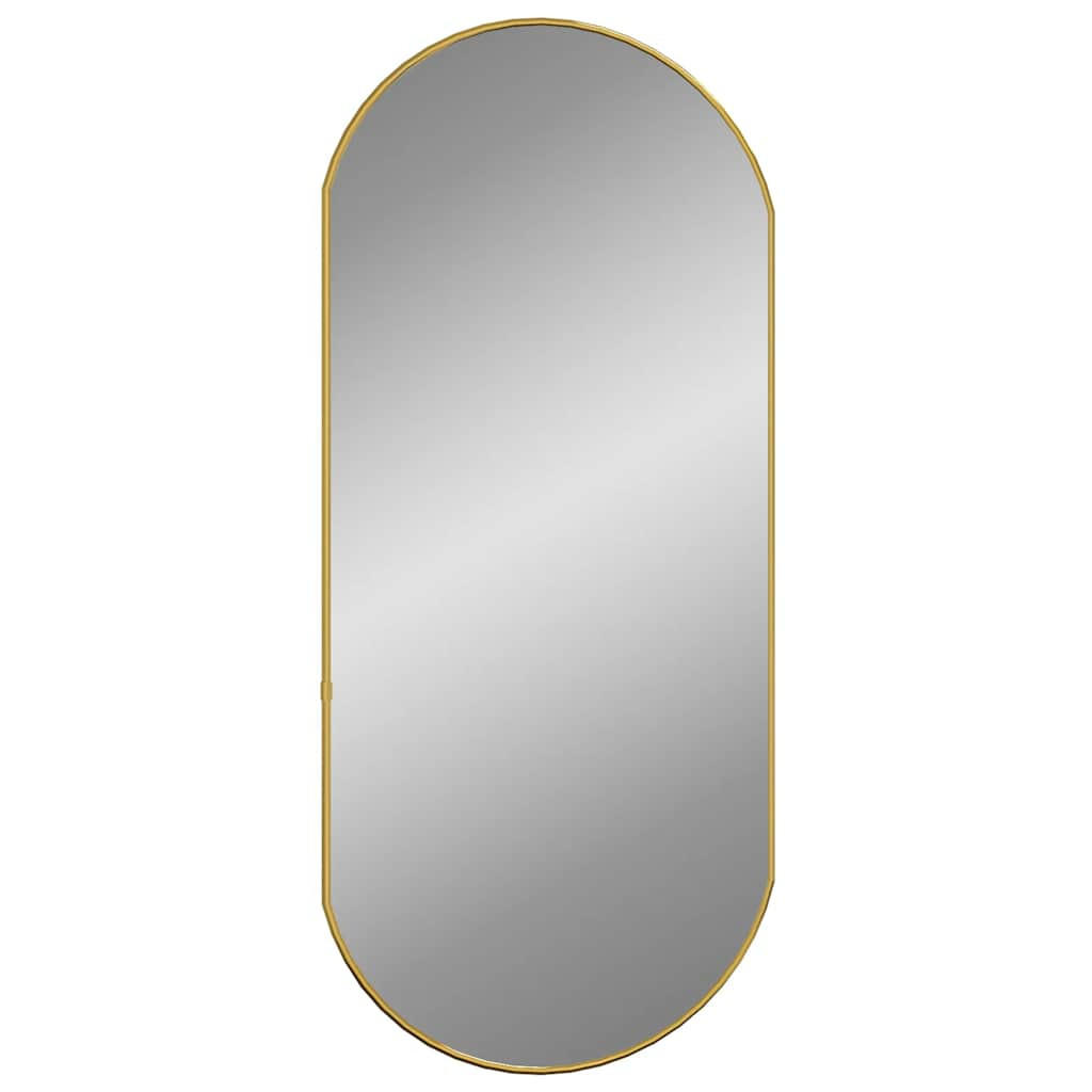 WANDSPIEGEL Golden 80x35 cm Oval - Goldfarben, Glas (35/80/1cm) - furnicato