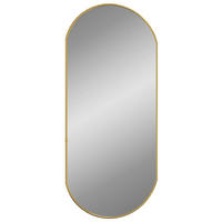 WANDSPIEGEL Golden 80x35 cm Oval - Goldfarben, Glas (35/80/1cm) - furnicato
