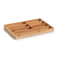 BESTECKBEHÄLTER Schubladenminen - 7 Fächer 31/44/4 cm - Braun, Naturmaterialen (44/4/31cm) - ZELLER