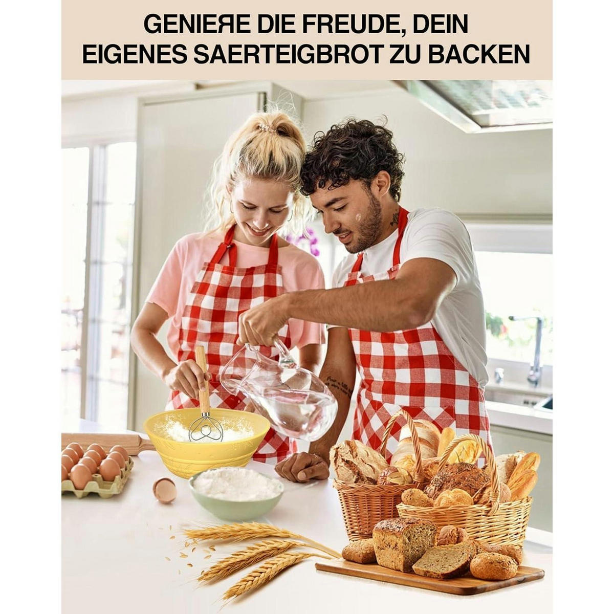 GÄRKÖRBCHEN Set 2-teilig Silikon Oval und Rund Gelb - Gelb, Kunststoff (17/9.5/26cm)