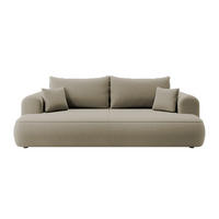 SCHLAFSOFA Ovo Beige Velours - Sandfarben, Textil (250/99/110cm) - Selsey