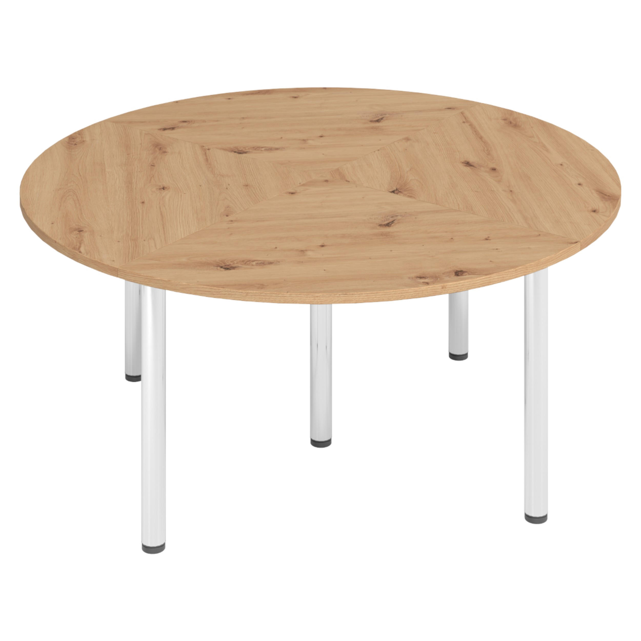 KONFERENZTISCH-SETS Serie-K 160/160/74 cm in Wildeiche - Wildeiche, Holzwerkstoff (160/160/74cm) - bümö