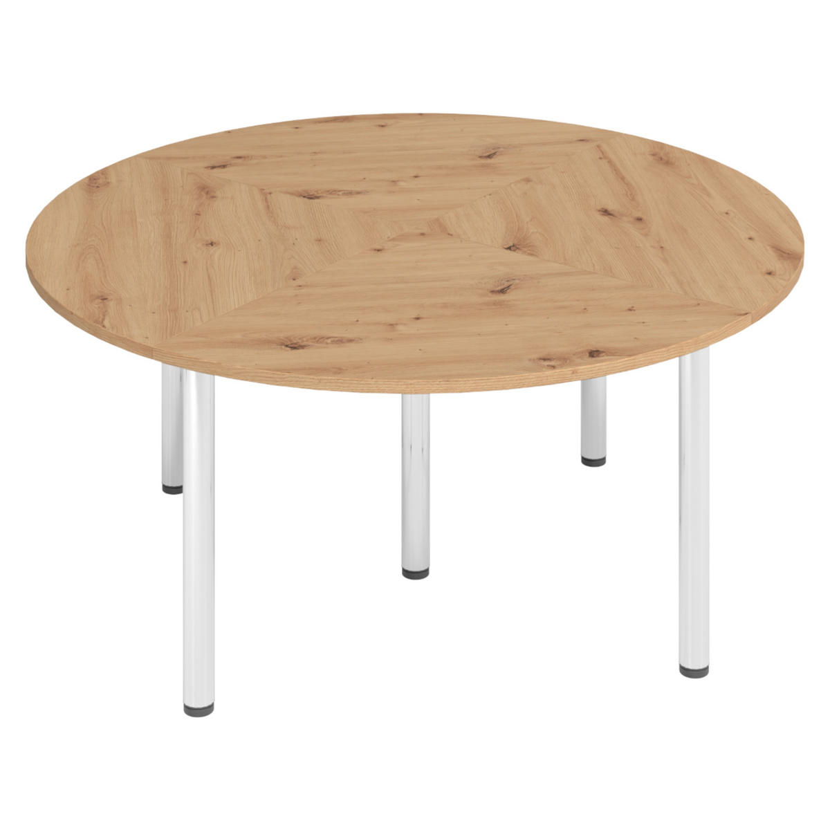 KONFERENZTISCH-SETS Serie-K 160/160/74 cm in Wildeiche - Wildeiche, Holzwerkstoff (160/160/74cm) - bümö