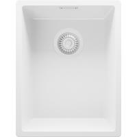 UNTERBAUSPÜLE GRANIT London, 2-er set Alles Weiß 36/47 cm 1 Becken + Ablauf-Set ab 40er Unterschrank - Weiß, Kunststoff (36/20/47cm) - Primagran