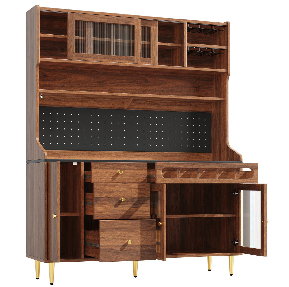 KOMMODE 120/40/78 cm mit 6 Schubladen, Glasplatte, Facheinteilung und Kippsicherung, Weiß - Weiß, Glas (120/78/40cm) - Redom
