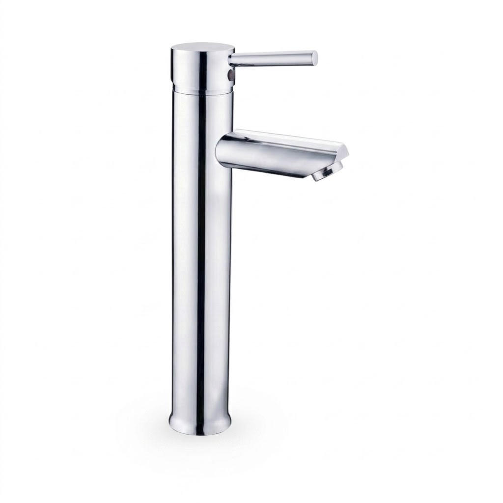 BADEZIMMERARMATUR mit Schlauch, 29cm hoch, silber - Silberfarben, Metall (34/6/17cm) - Vallsero