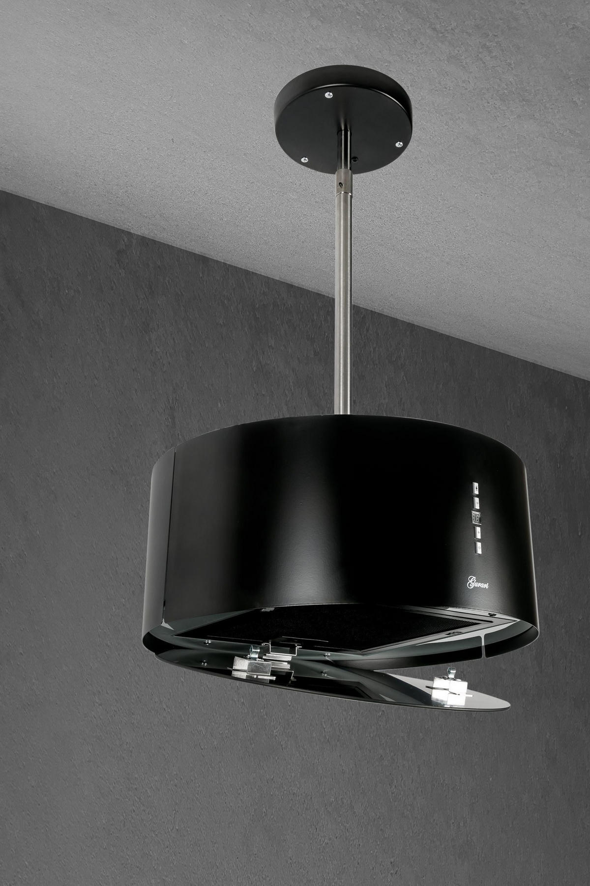 DUNSTABZUGSHAUBE GCH I 237 50 BL + Umluftset, 50 cm Schwarz - Schwarz, Metall (50/20/50cm) - Gurari