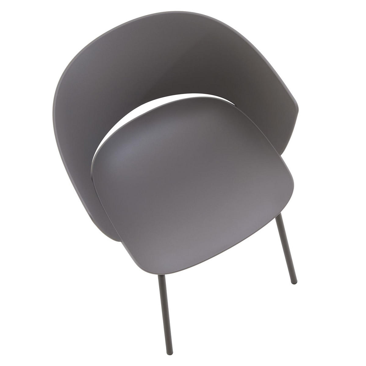 GARTENSTÜHLE NIVEL 4ER-SET - Grau, Textil (60/80/56cm) - IDIMEX