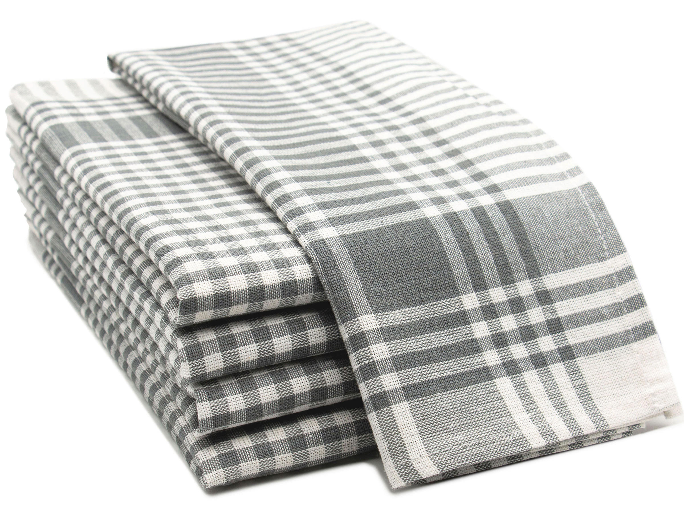 GESCHIRRTÜCHER, 5er-Set, 50x70 cm, 100% Baumwolle, Grau - Grau, Textil (50/70cm) - Zollner