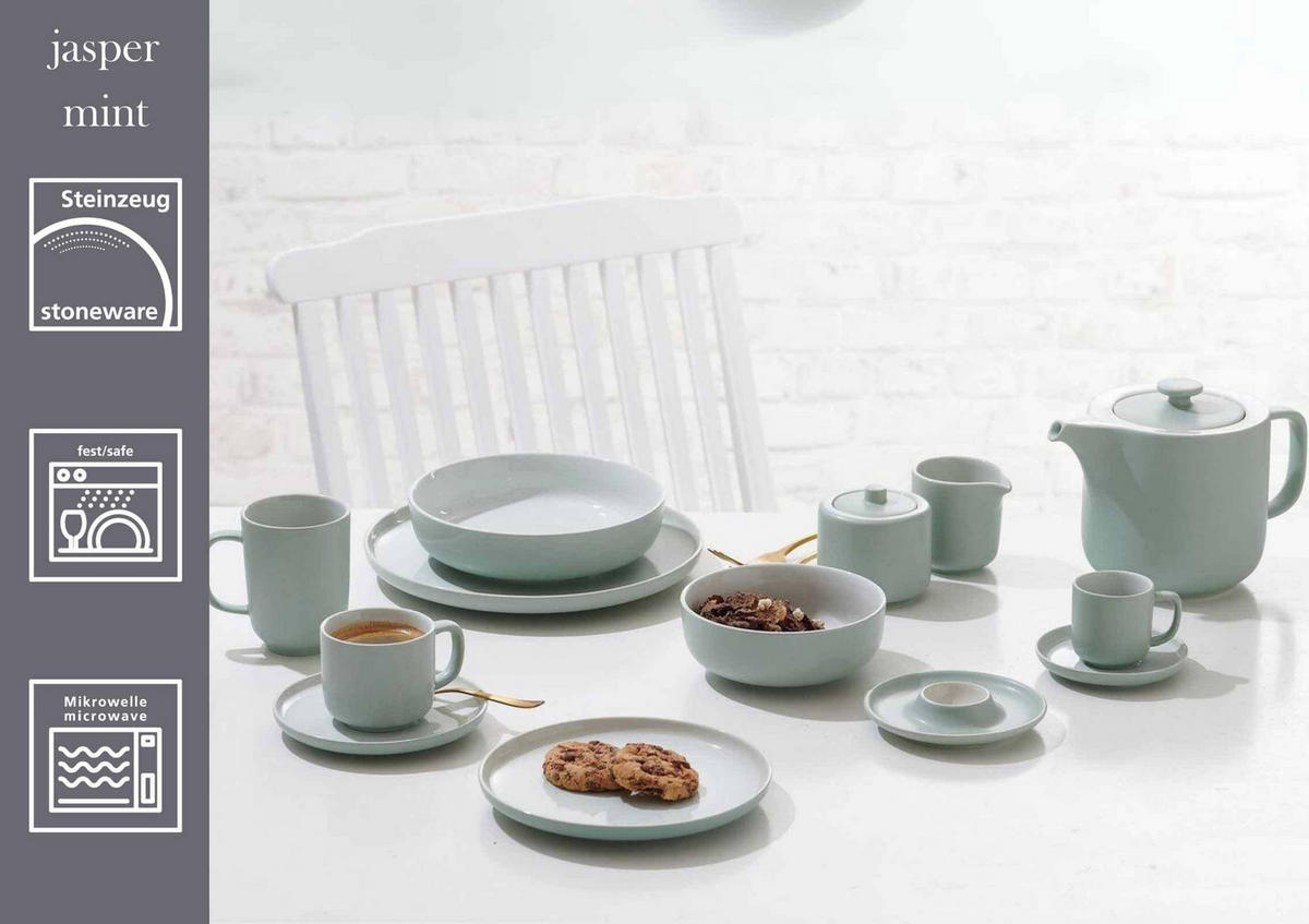 EINSTEIGER-SET Jasper mint 16er Set - Mintgrün, Keramik (2/2/2cm) - Ritzenhoff Breker