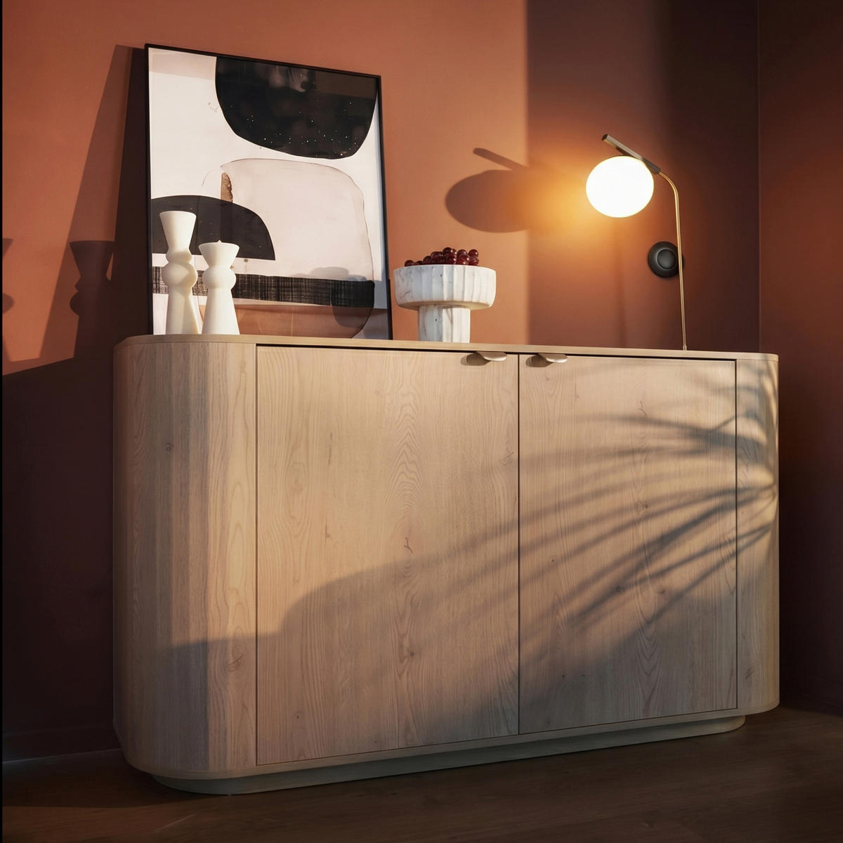 SIDEBOARD Coru dub cremona torro 140cm - zlatá/farba duba, kov/kompozitné drevo (140/90.9/39.1cm) - Selsey