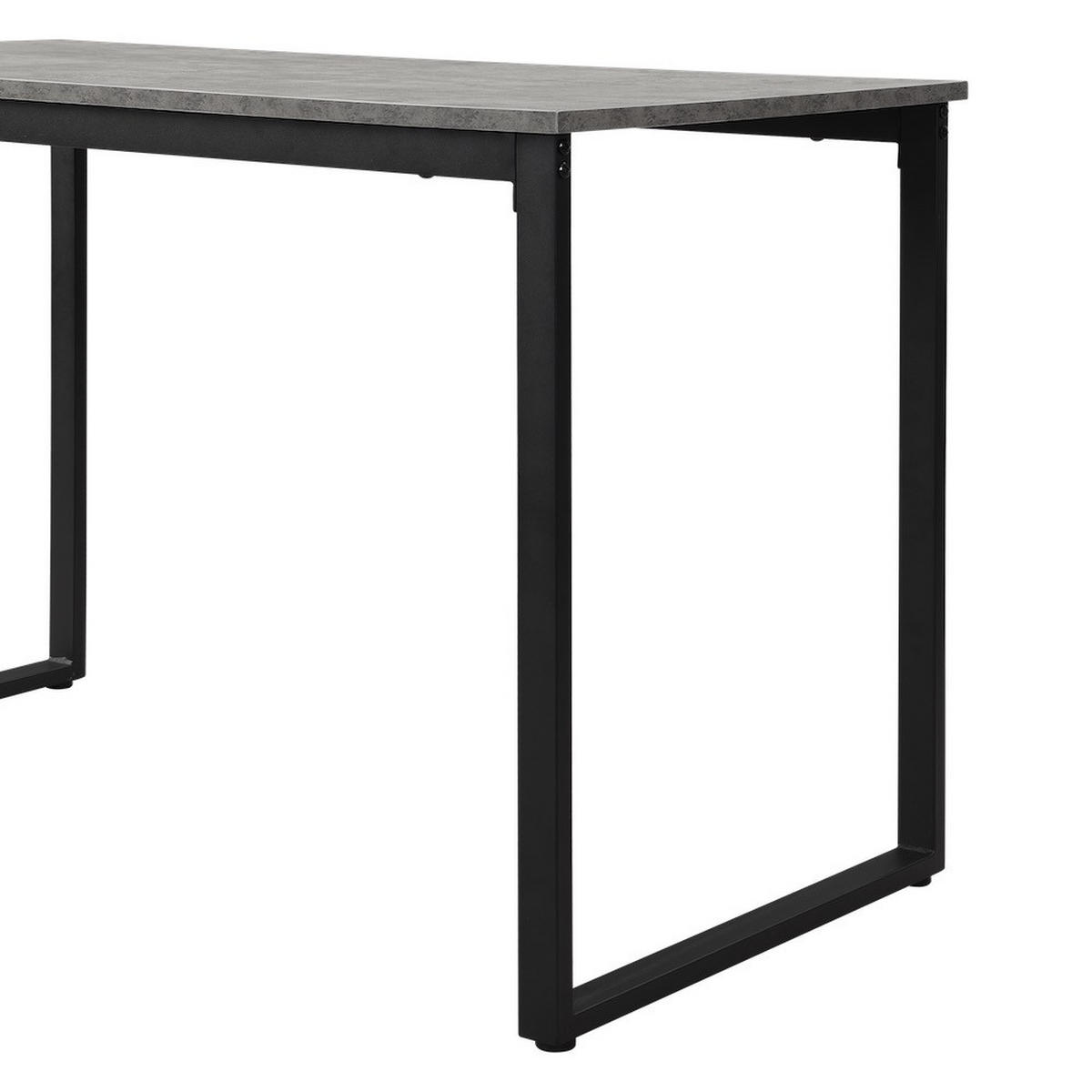 ESSTISCH SAMUEL, Beton ,120/60/76 cm - Schwarz/Grau, Holzwerkstoff/Metall (60/120/76cm) - B&D Home