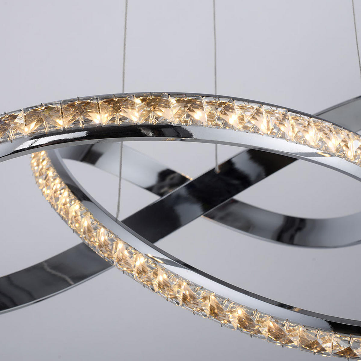 LED HÄNGELEUCHTE Metall Chrom Silber - Silberfarben, Metall (57/57/120cm)