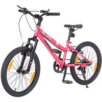 KINDERFAHRRAD 20 Zoll - Rosa mit V-Bremsen und 6-Gang-Schaltung - Stahlrahmen - Rosa, Metall (84cm) - Oxeza