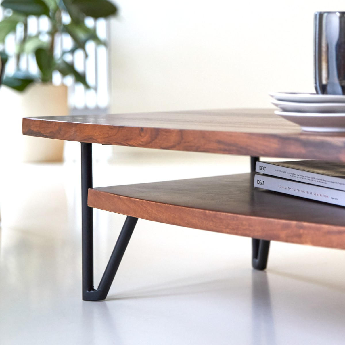 COUCHTISCH Bonnie Dunkelbraun aus Palisander - Dunkelbraun, Holz (60/110/25cm) - Tikamoon