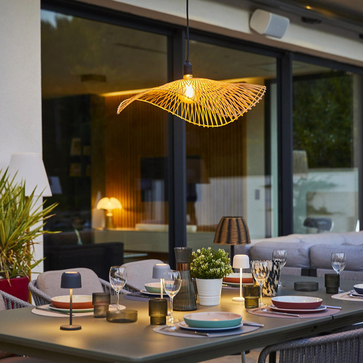 NETZAUFHÄNGUNG LAIA beige - Beige, Holz (48/48/13cm) - Lumisky