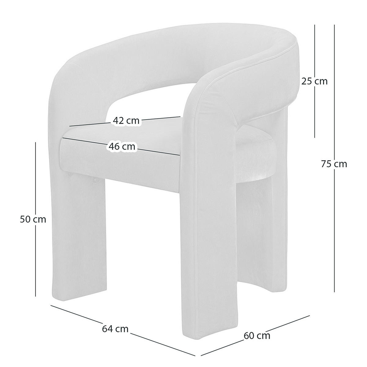 ARMLEHNENSTUHL - 2er-Set - Creme, Textil (64/75/60cm) - home24