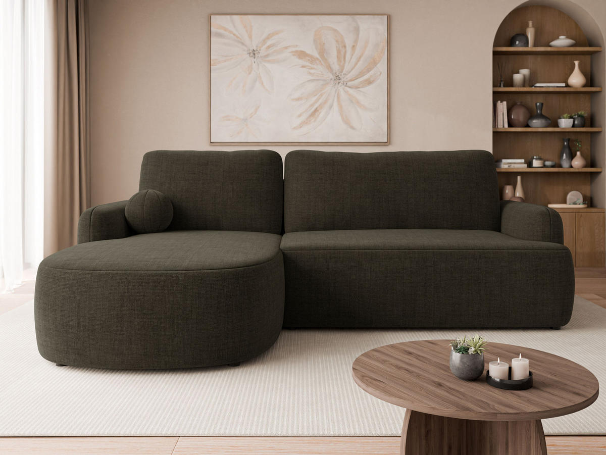 COLTAR Loridu Premium, Stanga - maro închis/negru, material plastic/material textil (250/174cm) - MIRJAN24