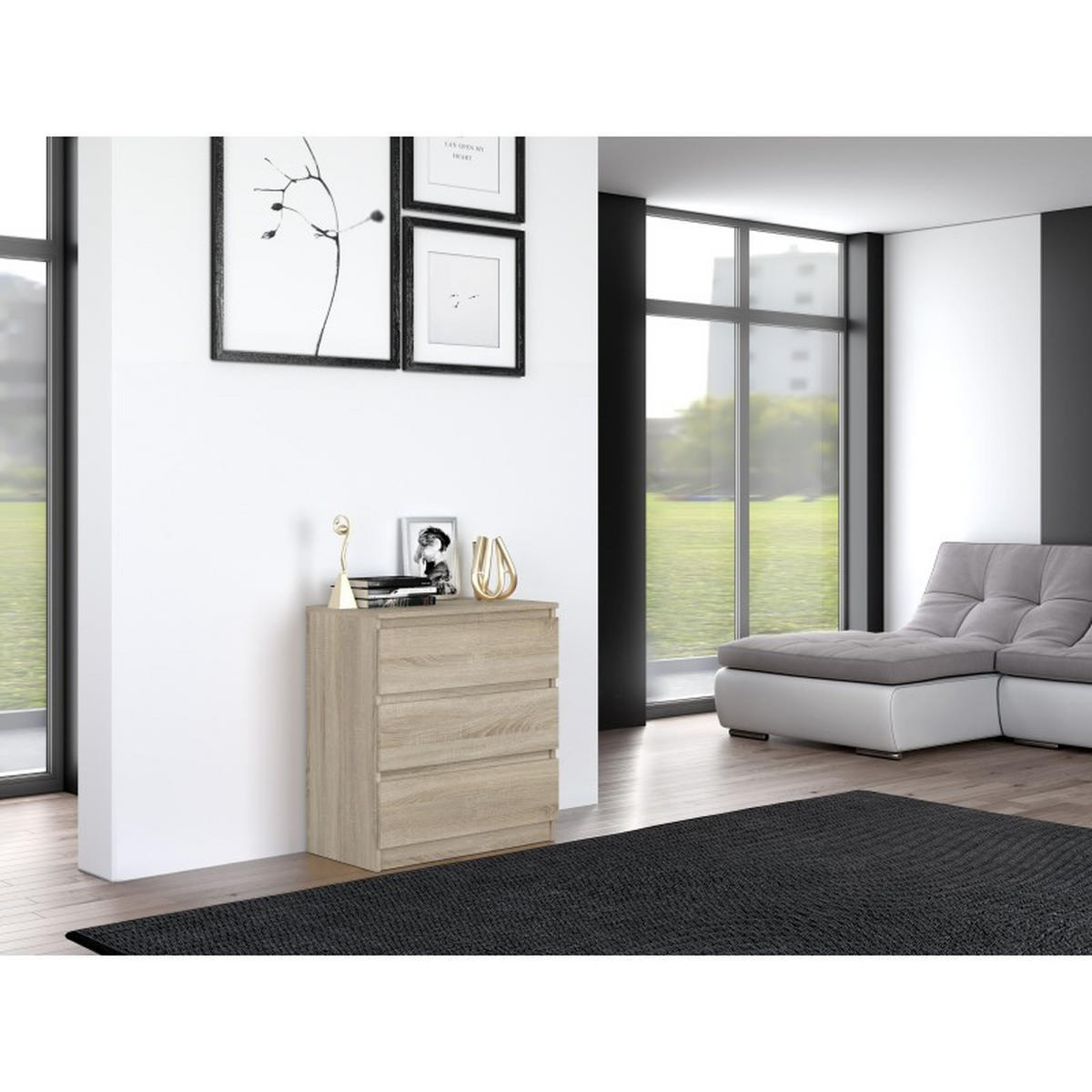 KOMMODE Sonoma Eiche 70/75/40 - Sonoma Eiche, Holzwerkstoff (70/75/40cm) - RAUMHIRSCH FURNITURE