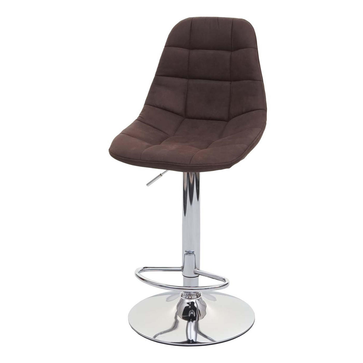 BARHOCKER 2er-Set gepolstert und höhenverstellbar mit Lehne Sitzhöhe 61cm vintage Dunkelbraun Textil - Dunkelbraun, Textil (43/115/47cm) - PROREGAL