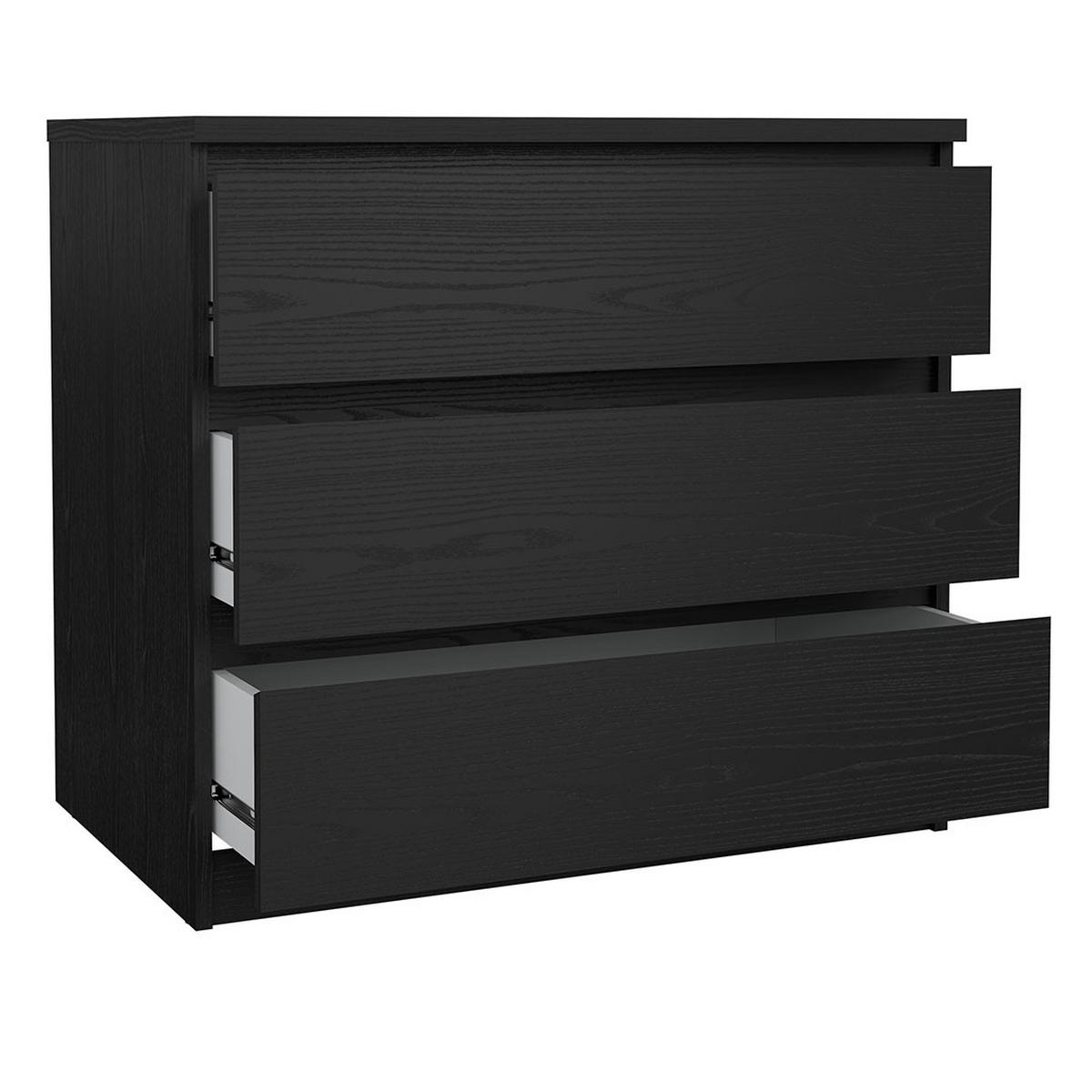 KOMMODE, Naia, Schwarz, Holzwerkstoff, 77 x 50 x 68 cm - Schwarz, Holzwerkstoff (77/68/50cm) - ebuy24