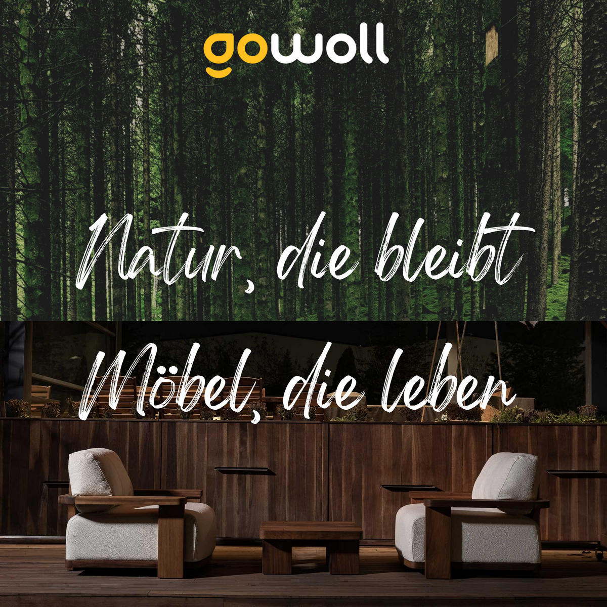 GARTENMÖBEL-SET 4-tlg. aus Irokoholz Lotus Anthrazit - Anthrazit, Holz/Metall - Gowoll