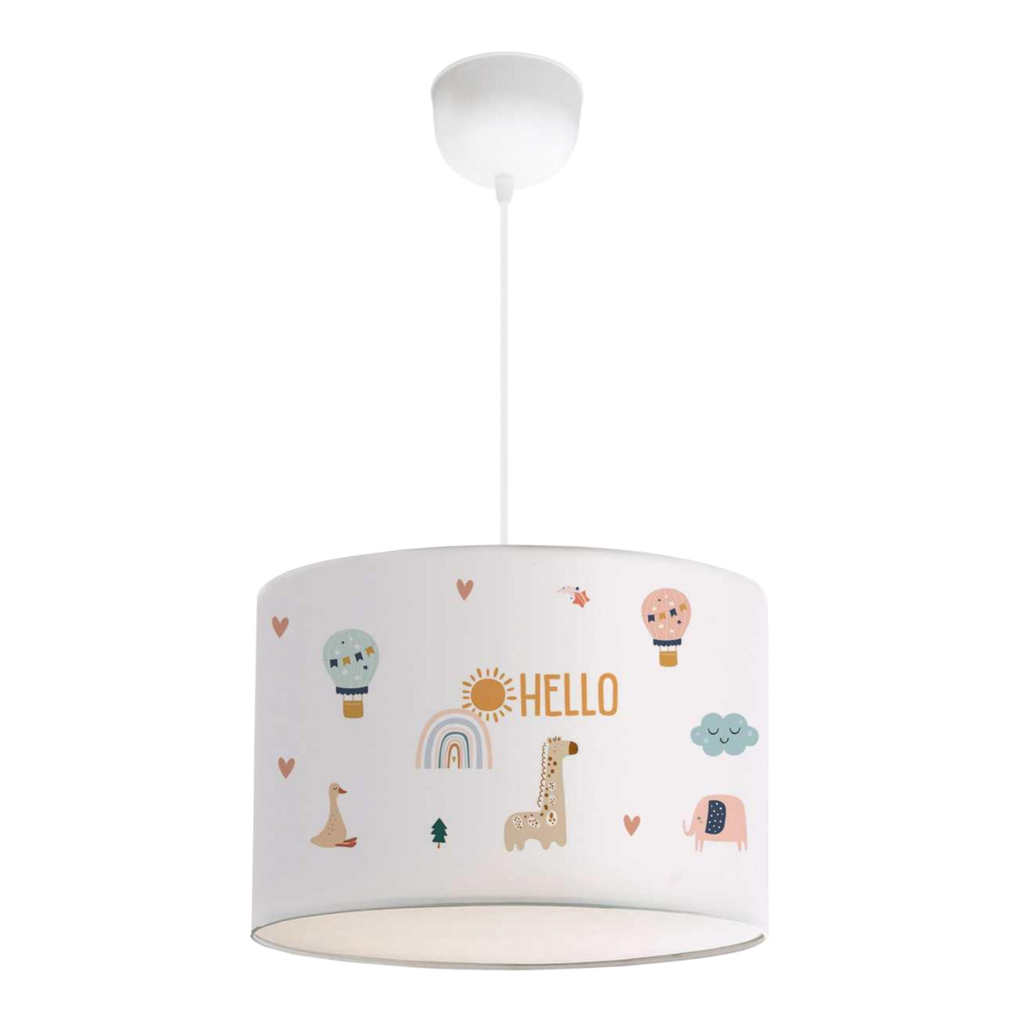 KINDERHÄNGELEUCHTE Rugby - Multicolor/Weiß, Textil (28/28/70cm) - lux.pro