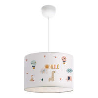 KINDERHÄNGELEUCHTE Rugby - Multicolor/Weiß, Textil (28/28/70cm) - lux.pro