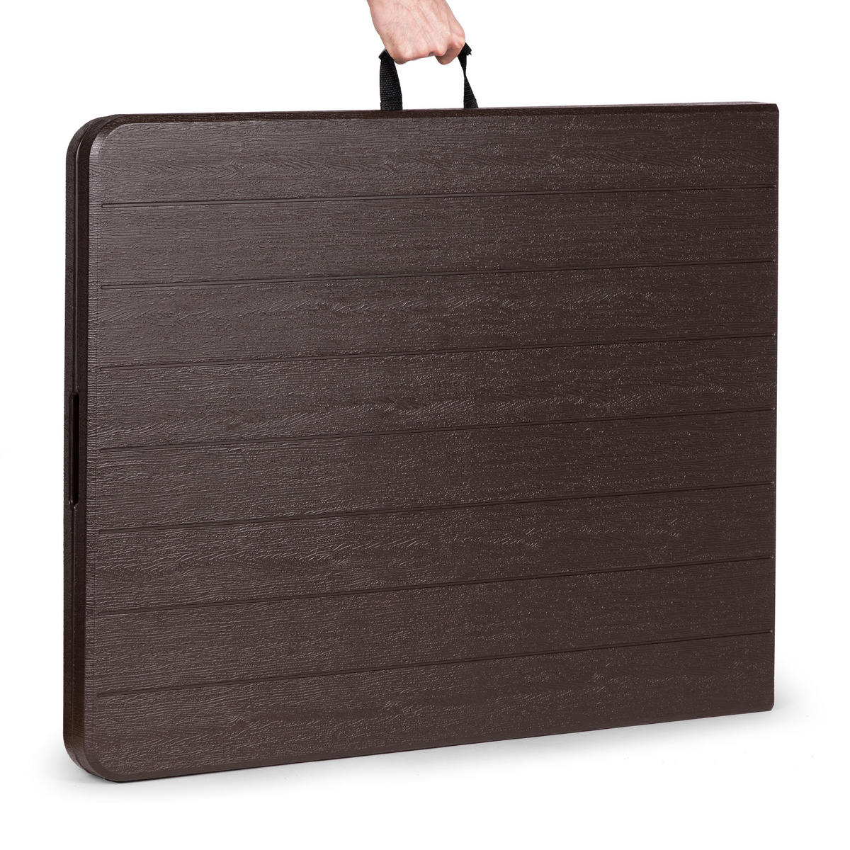 GARTENTISCH klappbar 180 x 75 cm - Braun, Kunststoff (180/75/74cm) - Mat-Haus