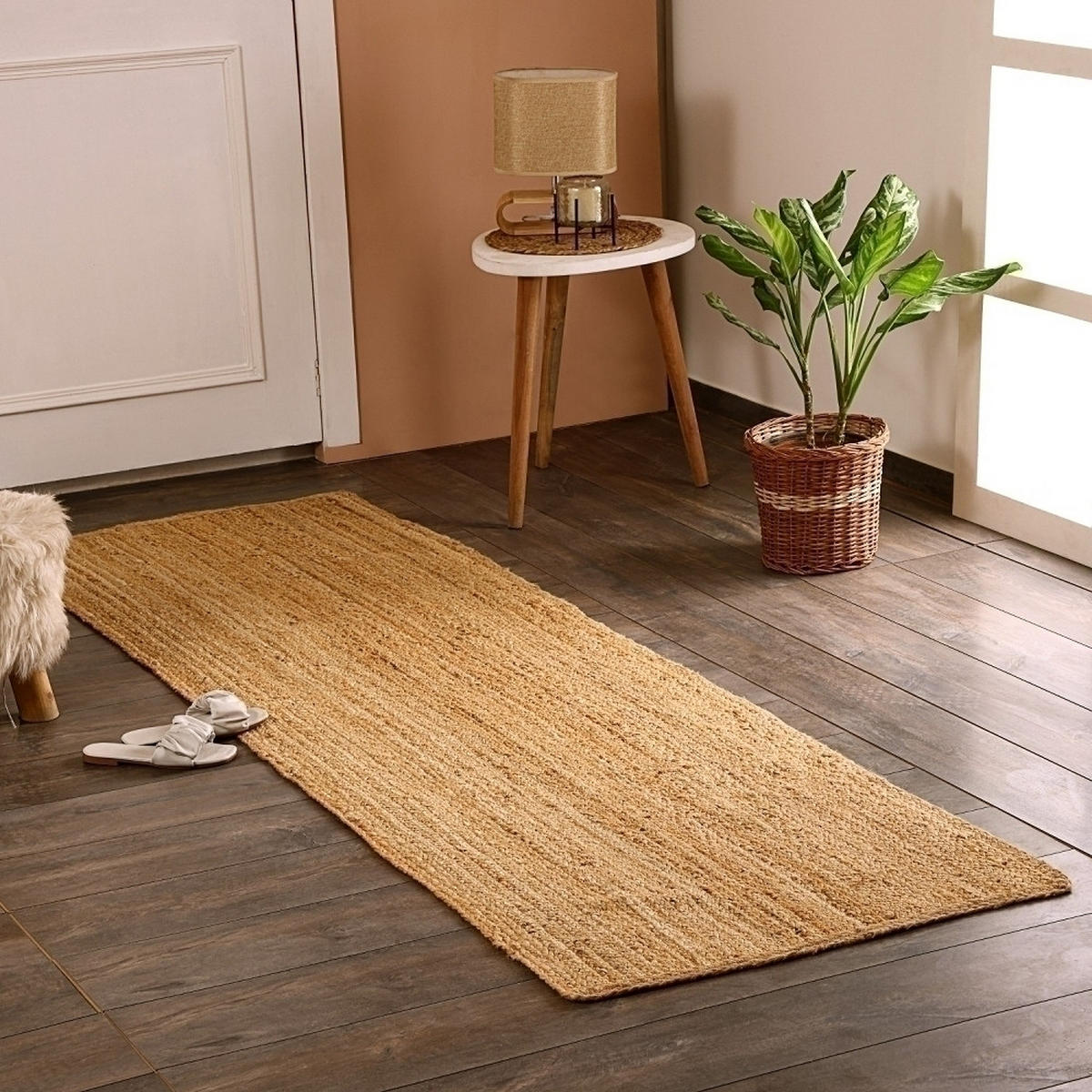 JUTETEPPICH Nitin natur 350/80 cm - Naturfarben, Naturmaterialien (80/350cm) - My-Rug