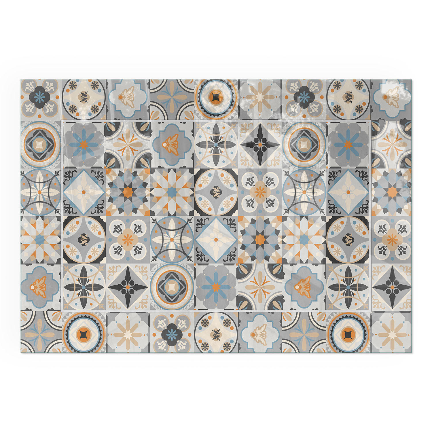 GLASPLATTE für Kamin 100x70 cm - Grau, Glas (100/70/0.4cm) - TULUP