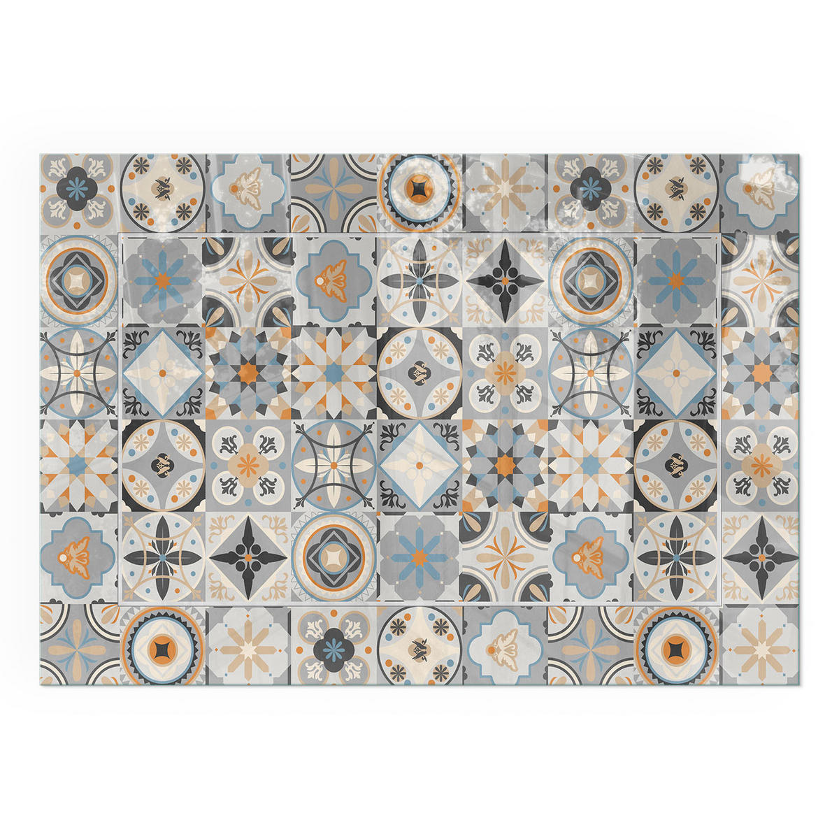 GLASPLATTE für Kamin 100x70 cm - Grau, Glas (100/70/0.4cm) - TULUP