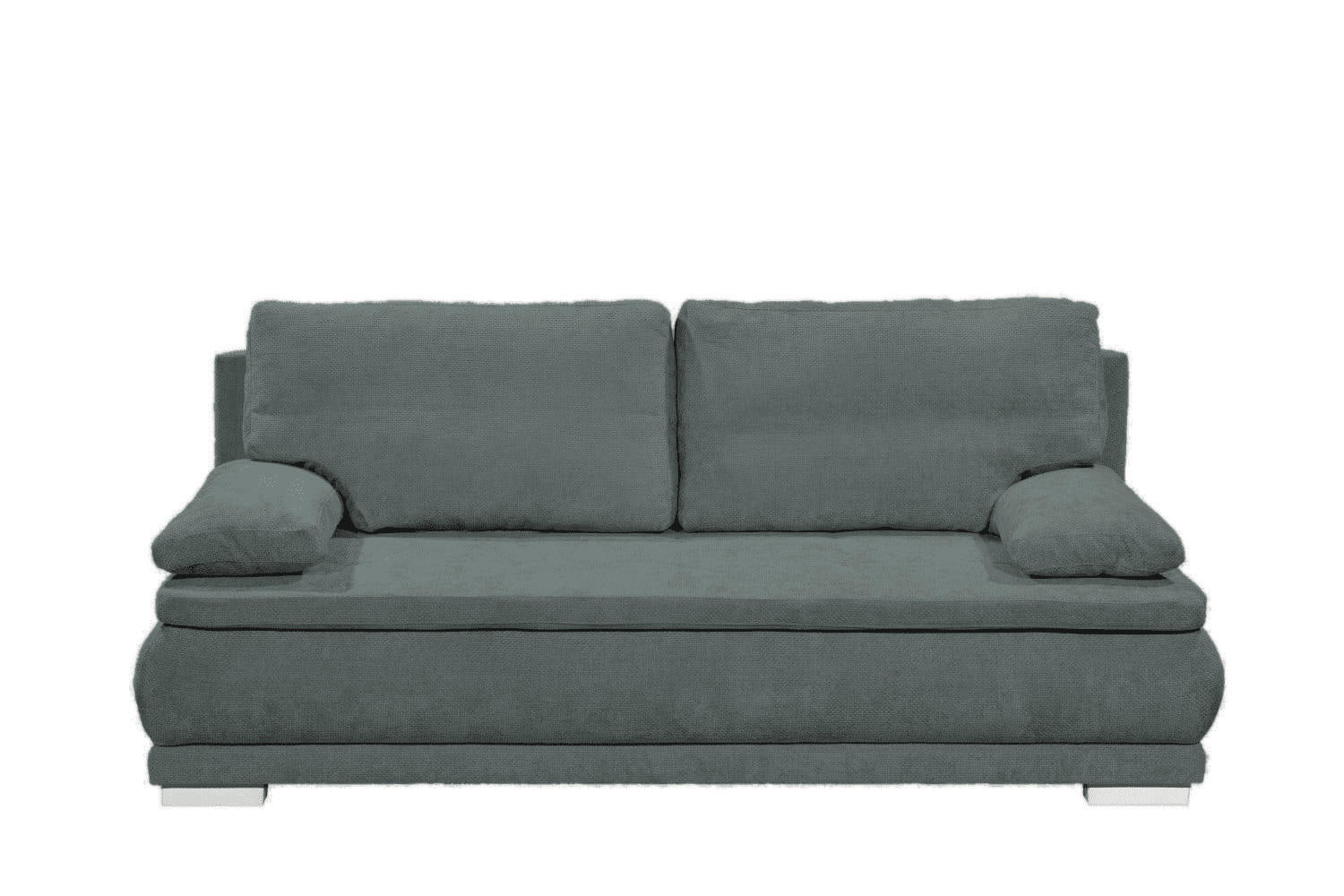 SCHLAFSOFA 2-Sitzer mit Bettkasten und Schlaffunktion - Weiß/Grün, Holzwerkstoff/Kunststoff (211/92/108cm) - ed exciting design