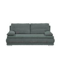 SCHLAFSOFA 2-Sitzer mit Bettkasten und Schlaffunktion - Weiß/Grün, Holzwerkstoff/Kunststoff (211/92/108cm) - ed exciting design