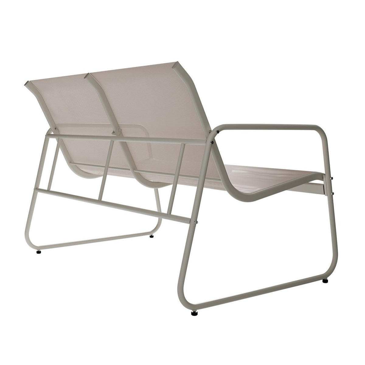 GARTENMÖBELSET Genua 4-tlg. Sand - Beige, Metall - Juskys