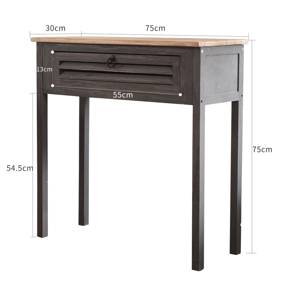 KONSOLENTISCH Blau 31/75/75 cm - Blau, Holz (75/31/75cm) - Mobili Rebecca