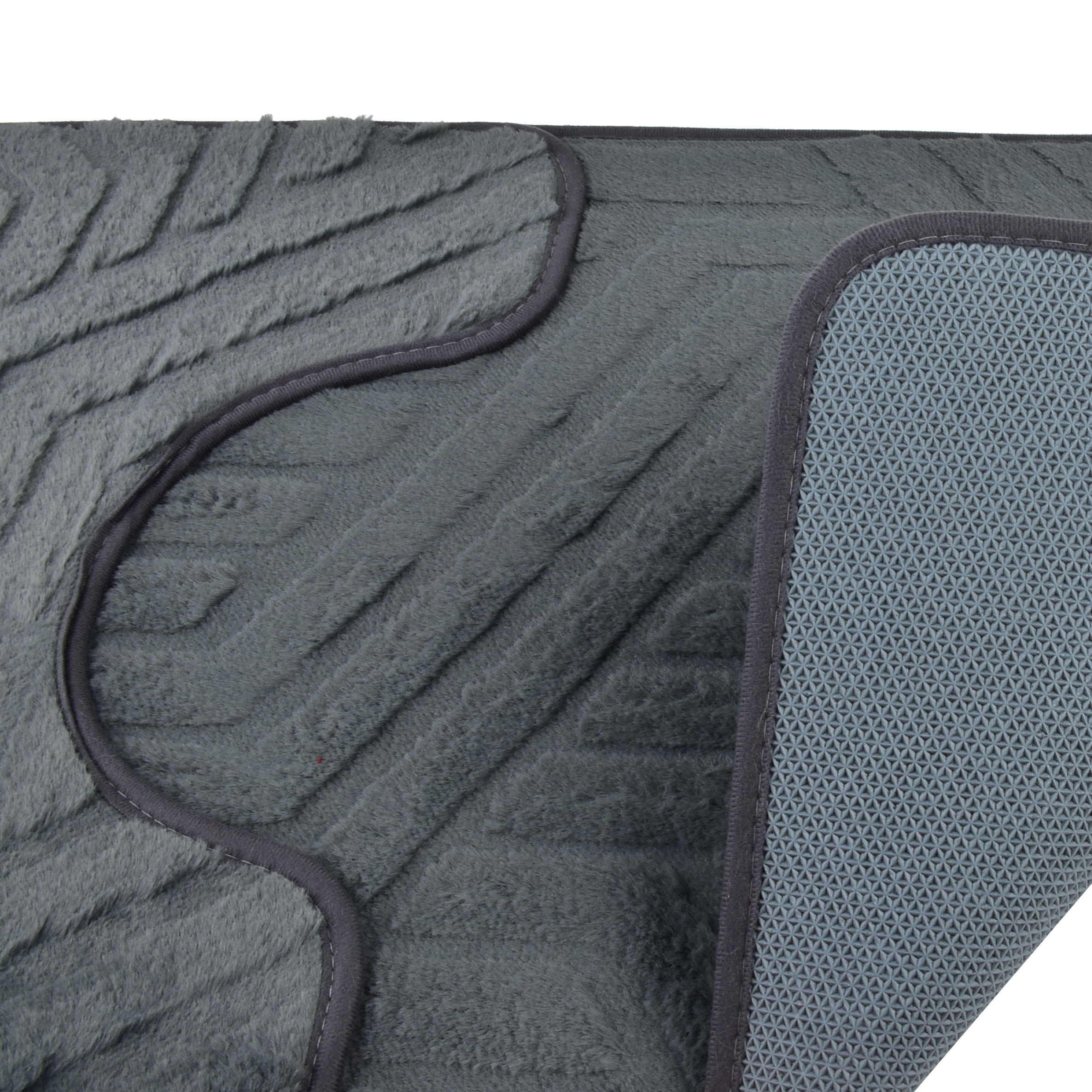 BADTEPPICH Zac Grau 80/50/2 cm Textilien - Grau, Textil (50/80cm) - Mondex