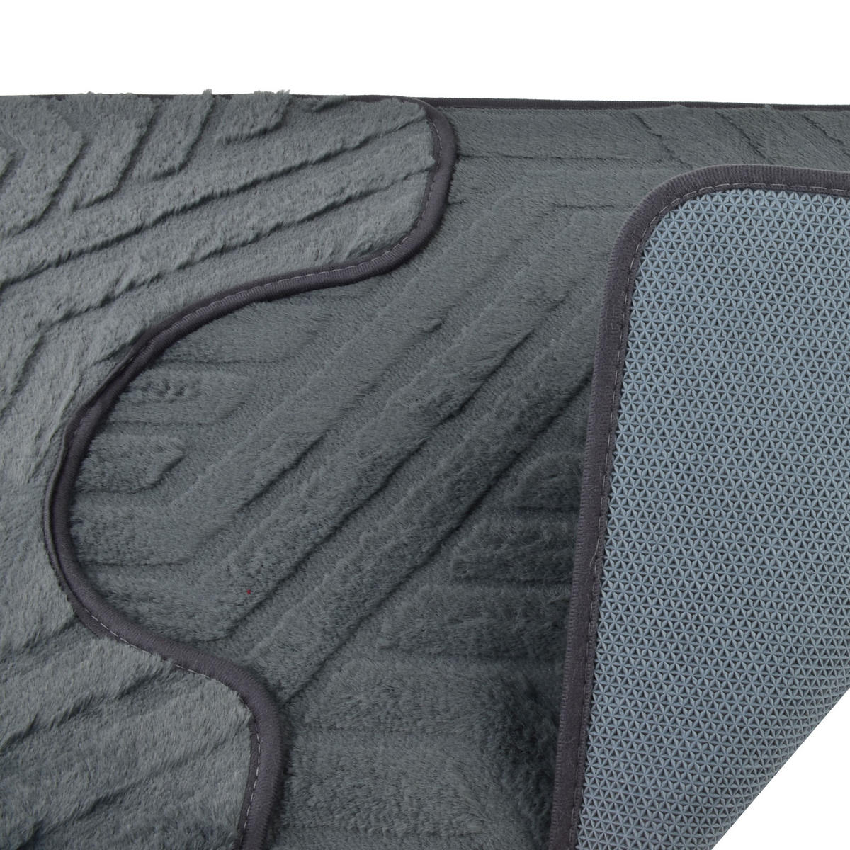 BADTEPPICH Zac Grau 80/50/2 cm Textilien - Grau, Textil (50/80cm) - Mondex
