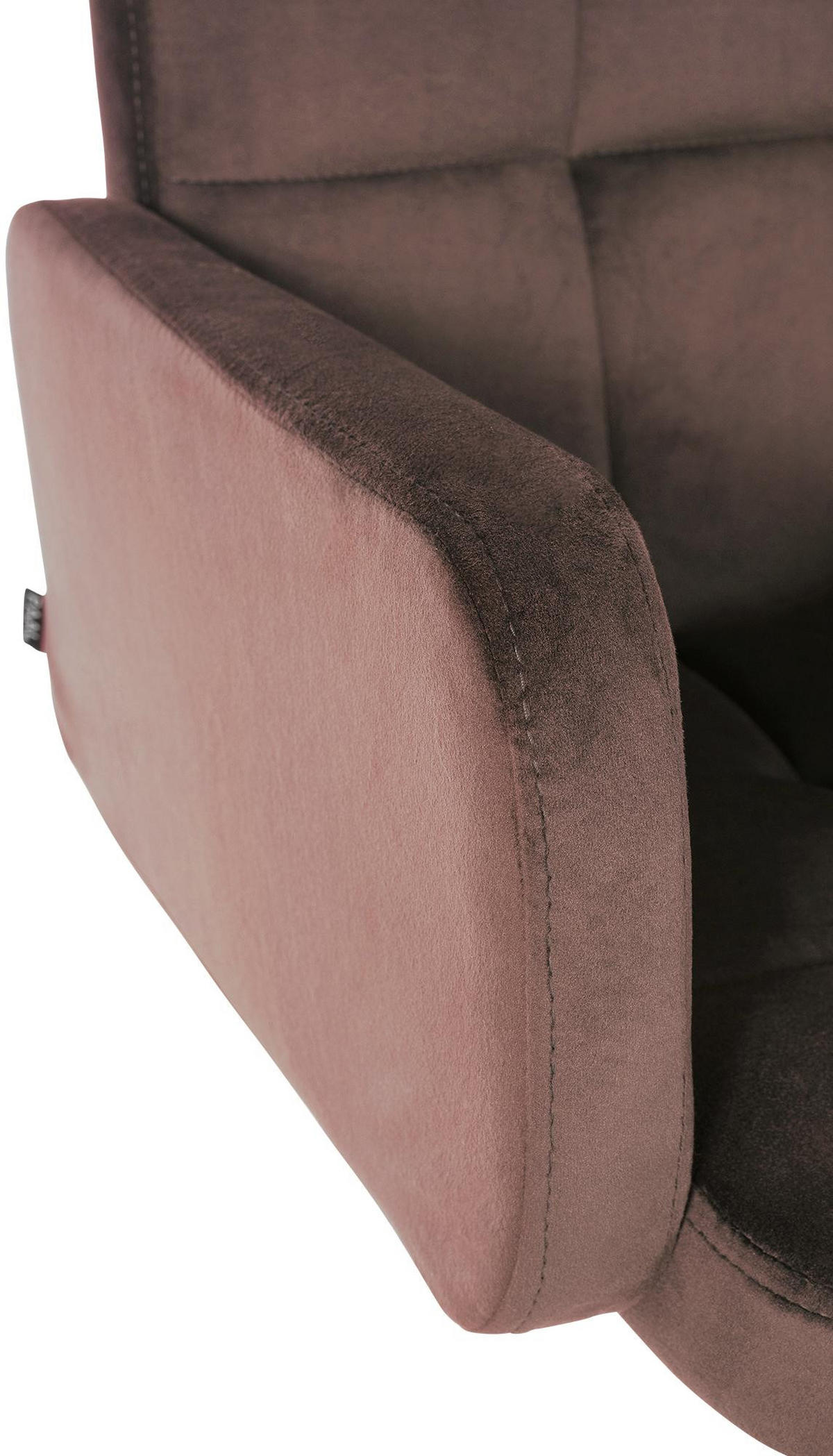 BARHOCKER Samt braun - Weiß/Braun, Textil/Metall (60/93/56cm) - CLP