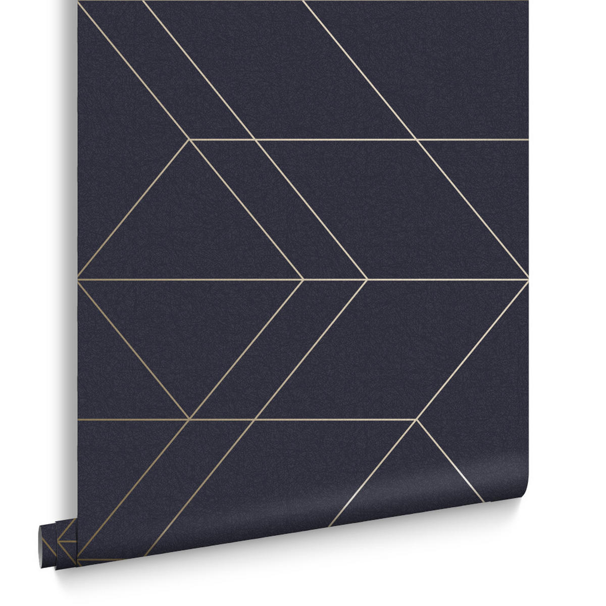 VLIESTAPETE - Balance Navy Gold - Blau/Goldfarben, Papier/Kunststoff (53/1000cm) - Graham & Brown