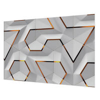 FOTOTAPETE 152x104 cm - Dreidimensionale Muster - Weiß, Textil (152/104cm) - Wallfluent
