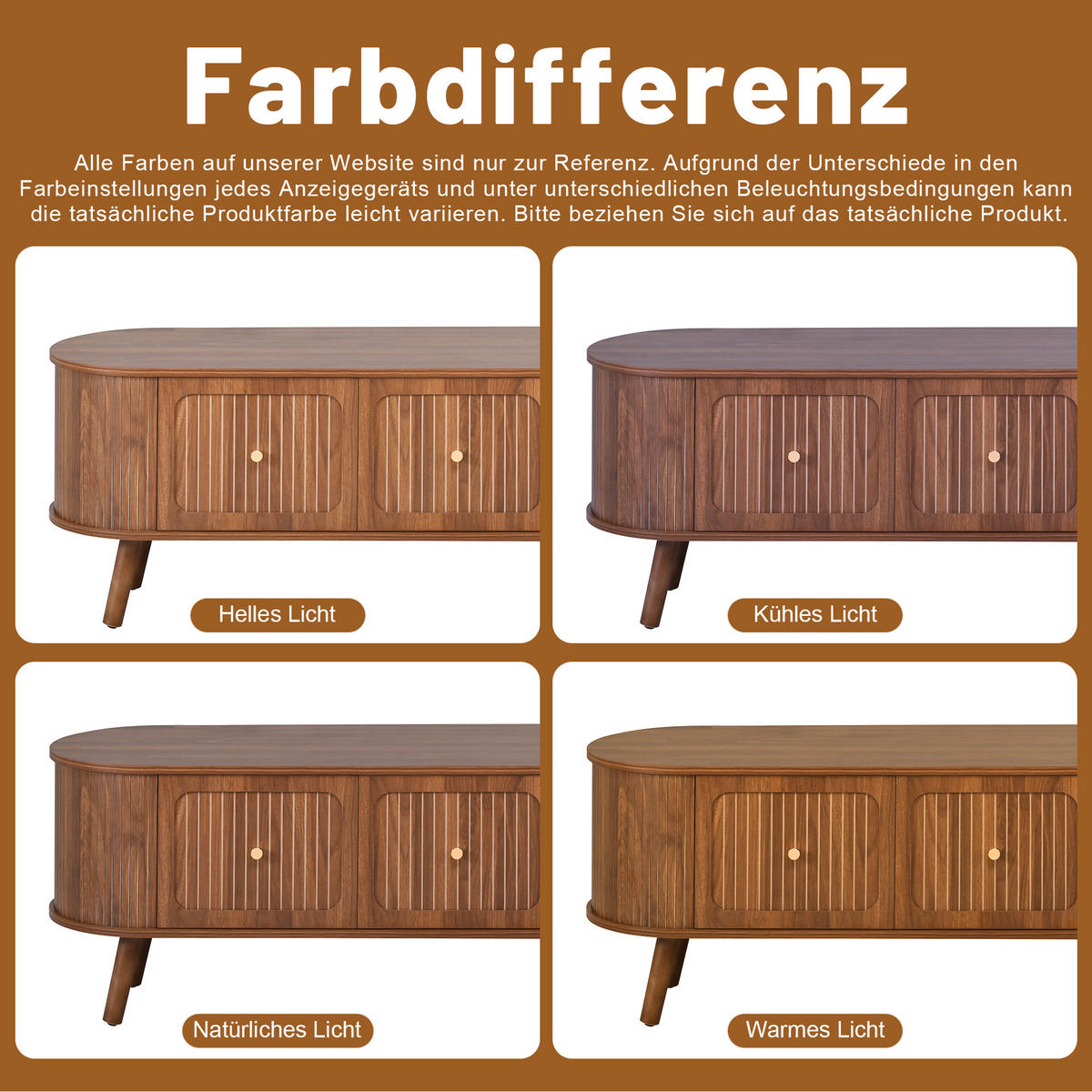 TV-SCHRANK Nussbaum 180/38/47 cm mit Klapptüren und Goldgriffen - Walnussfarben, Karton (38/47/180cm) - PANGIVO