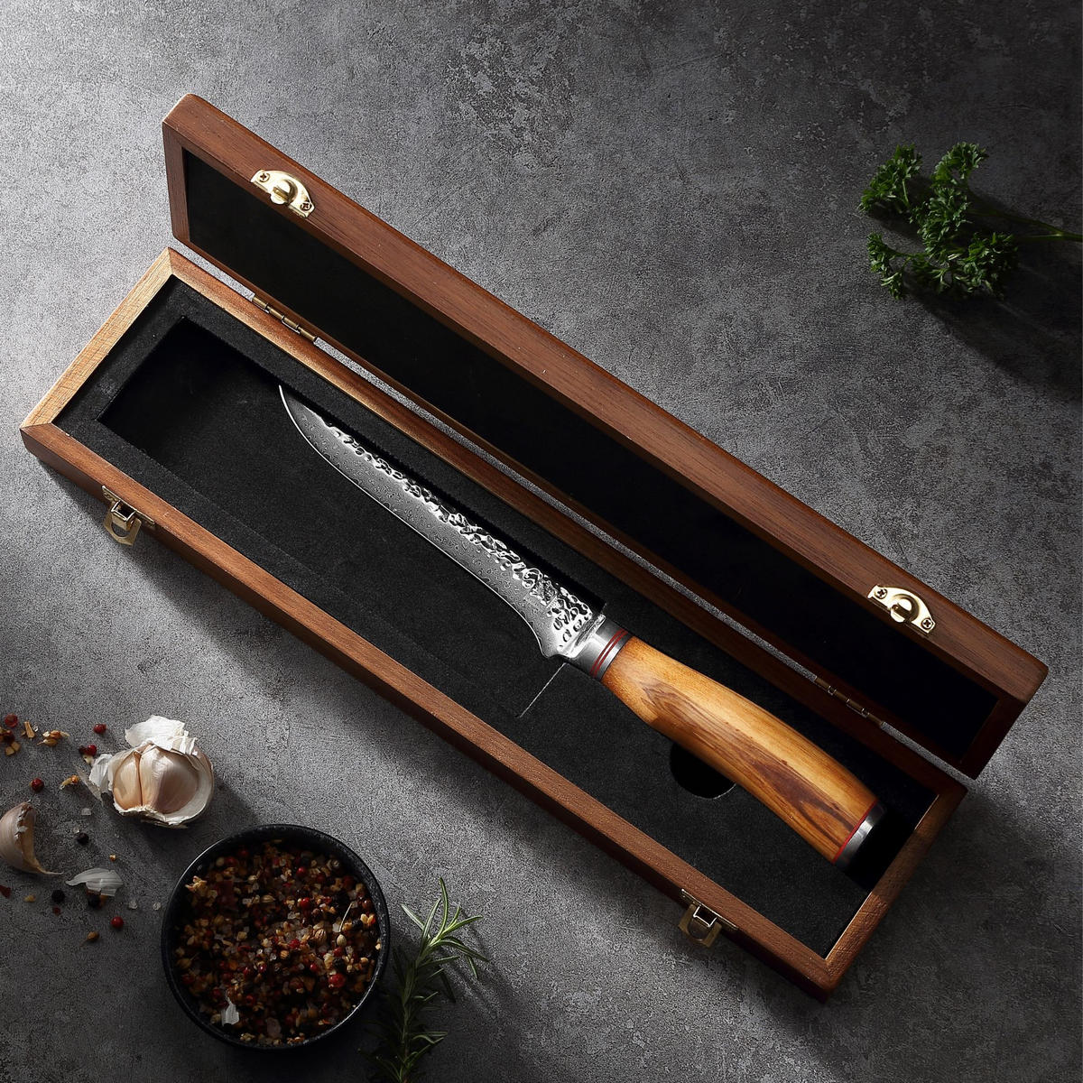 AUSBEINMESSER 16,5 cm - Braun, Holz/Metall (30cm) - Zayiko