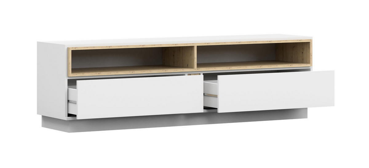 TV-SCHRANK - RTV Reyla 09 Weiß - Weiß, Holzwerkstoff (180/55/42cm) - Möblo