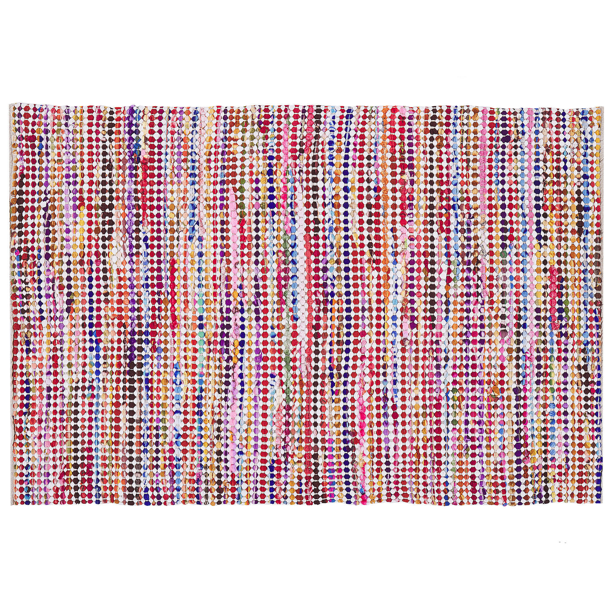 KURZFLOR-TEPPICH Bunt 160/230 cm Belen - Blau/Pink, Textil (160/230cm) - Beliani