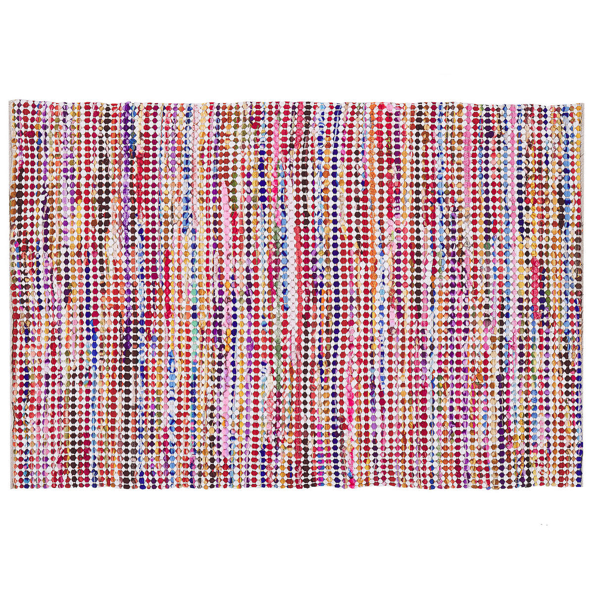 KURZFLOR-TEPPICH Bunt 160/230 cm Belen - Blau/Pink, Textil (160/230cm) - Beliani