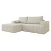 ECKSOFA Mivo, Seite: Links - Schwarz/Naturfarben, Holz/Kunststoff (266/163cm) - MIRJAN24