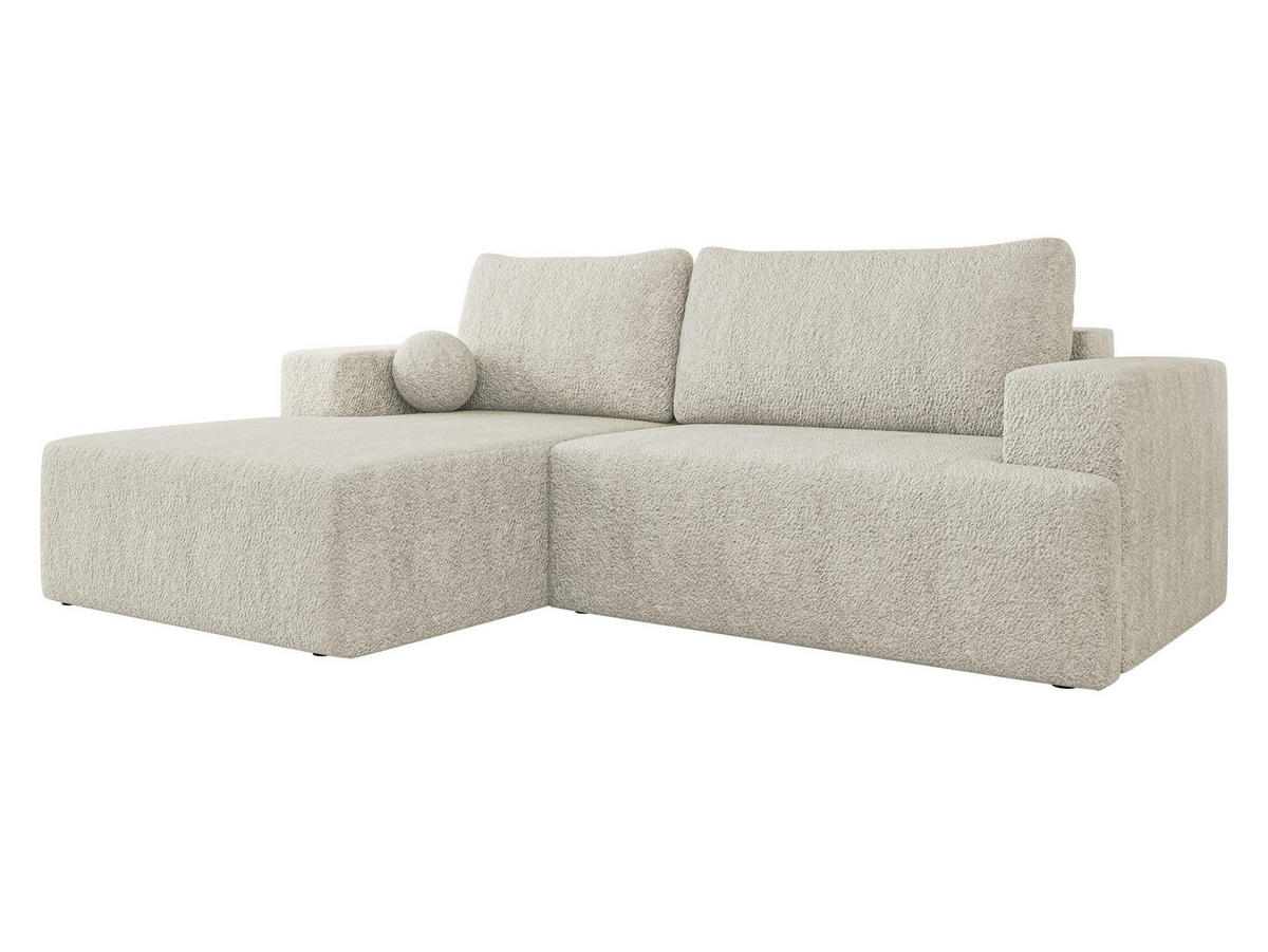 ECKSOFA Mivo, Seite: Links - Schwarz/Naturfarben, Holz/Kunststoff (266/163cm) - MIRJAN24